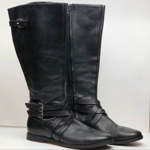 COLE HAAN Leather Riding Boots